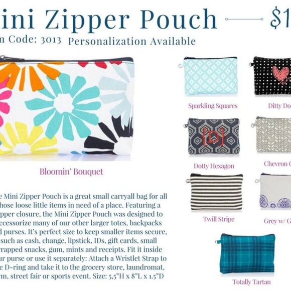 Mini Zipper Pouch - Picture 5 of 7